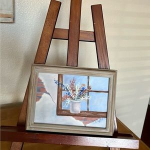 Unique vintage wood framed painting
